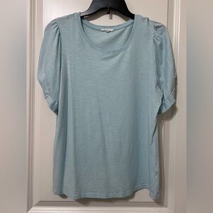Light Blue Puff Sleeve Top